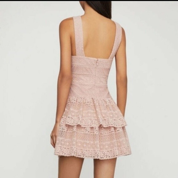 BCBGMAXAZRIA Alissa Ruffle Tiered Lace Mini Dress - Picture 3 of 11